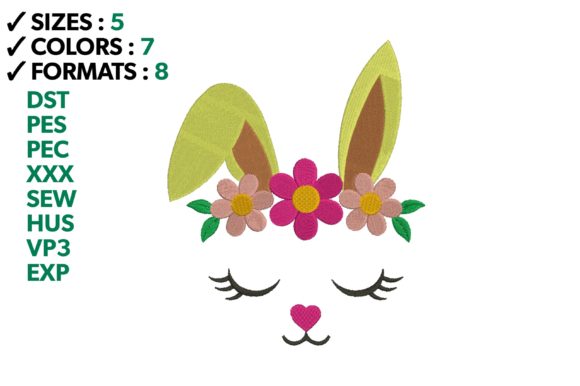 Easter Floral Bunny Embroidery