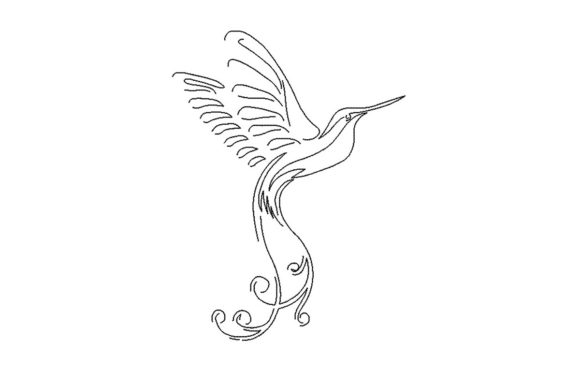 Hummingbird Bird Embroidery