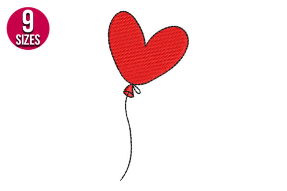 Love Heart Balloon Embroidery