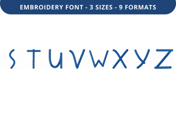 Troofles Font S to Z for Seasonal Embroidery