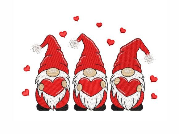 Valentine Gnomes: A Sweet Embroidery Design
